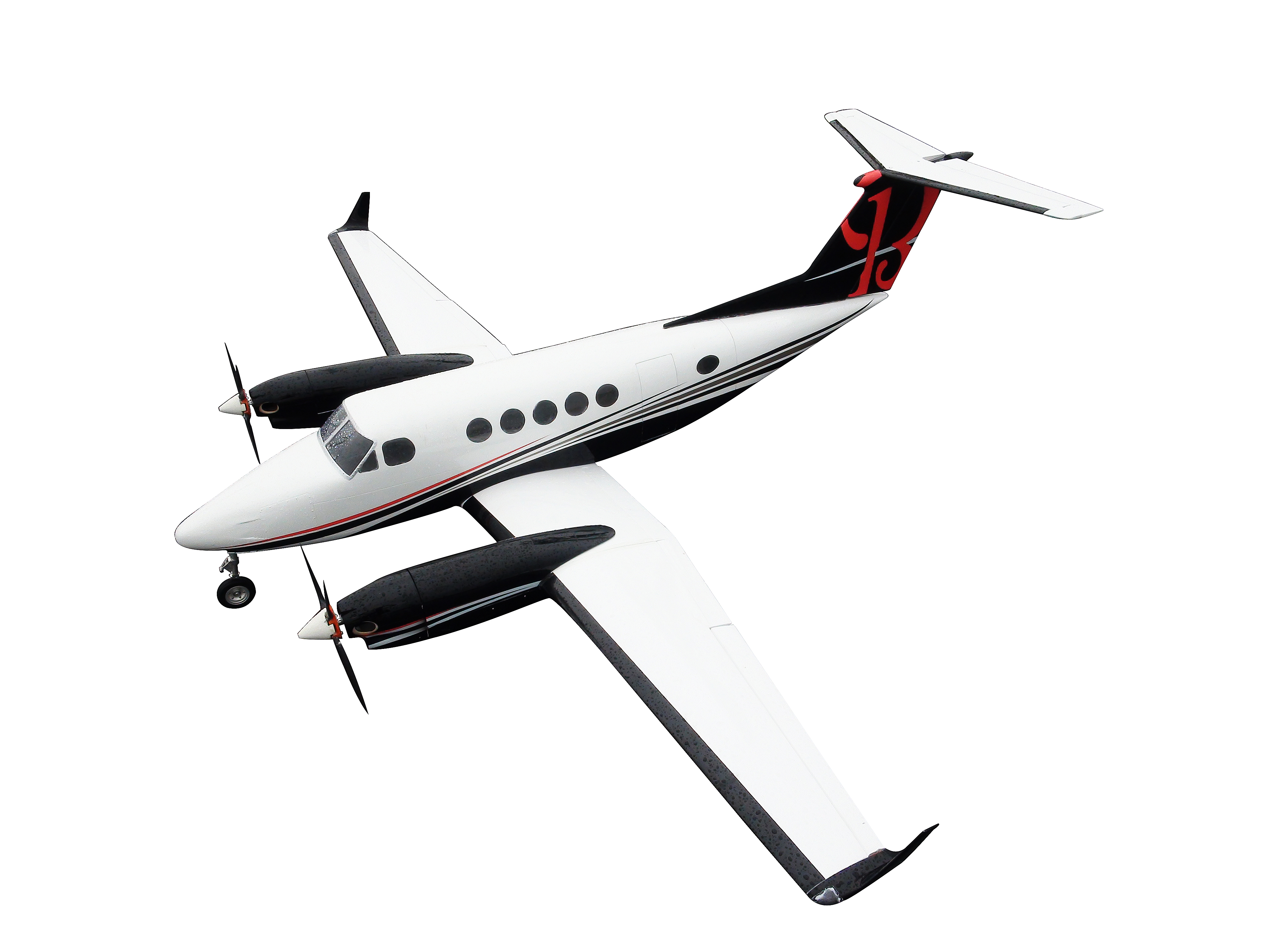 King Air Red and Black+electric retract+air brake+Motor