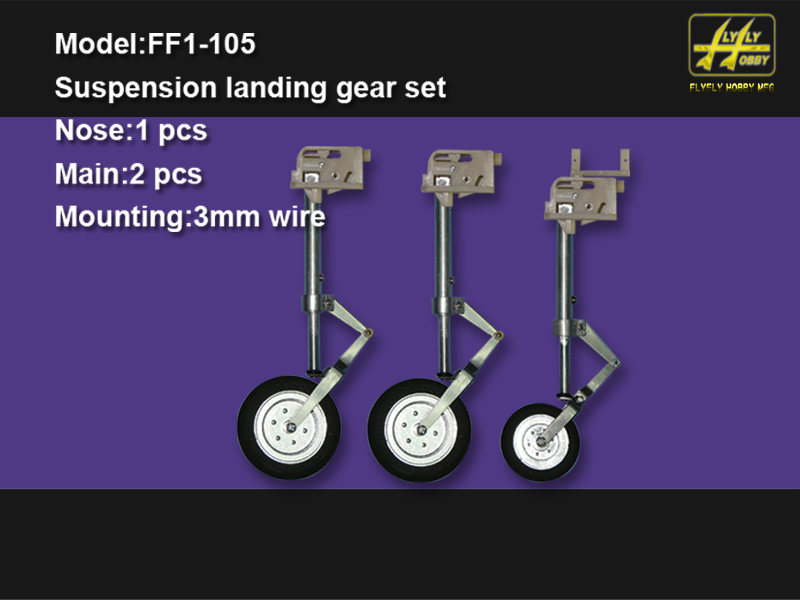 Suspension scale landing gears set