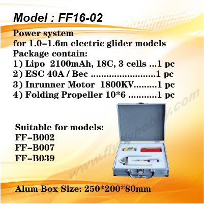 Power system for 1.0-1.6m glider models