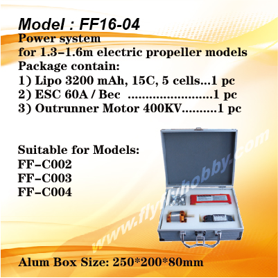 Power system for 1.2-1.6m electric propeller models