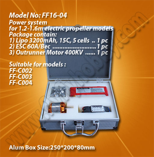 Power system for 1.2-1.6m electric propeller models
