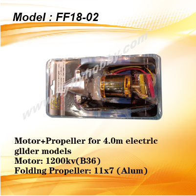 Motor+Propeller for 4.0m electrlc glider models