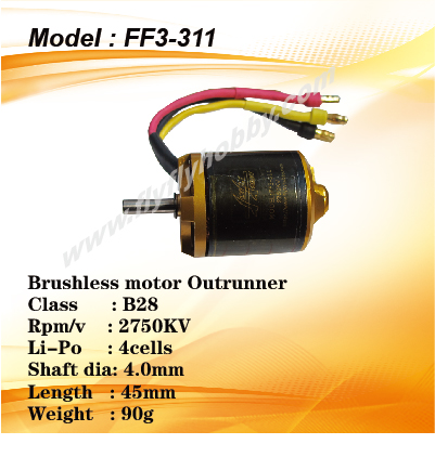 Brushless motor 2750KV Outrunner