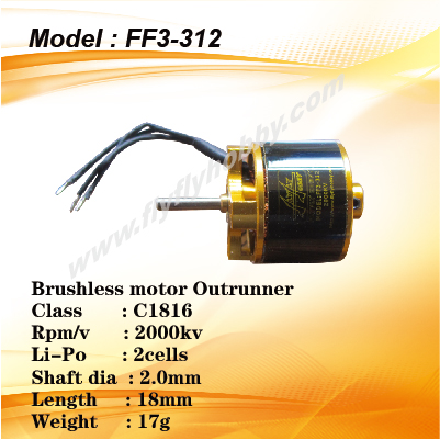 Brushless motor 2000KV outrunner